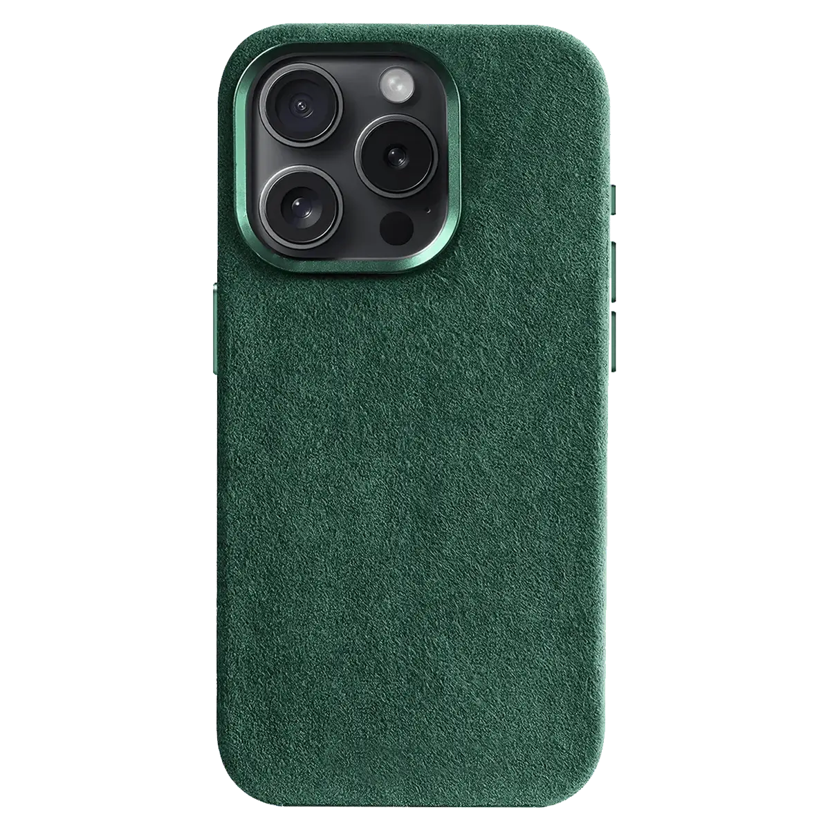 Italian Alcantara iPhone Case - Midnight Green