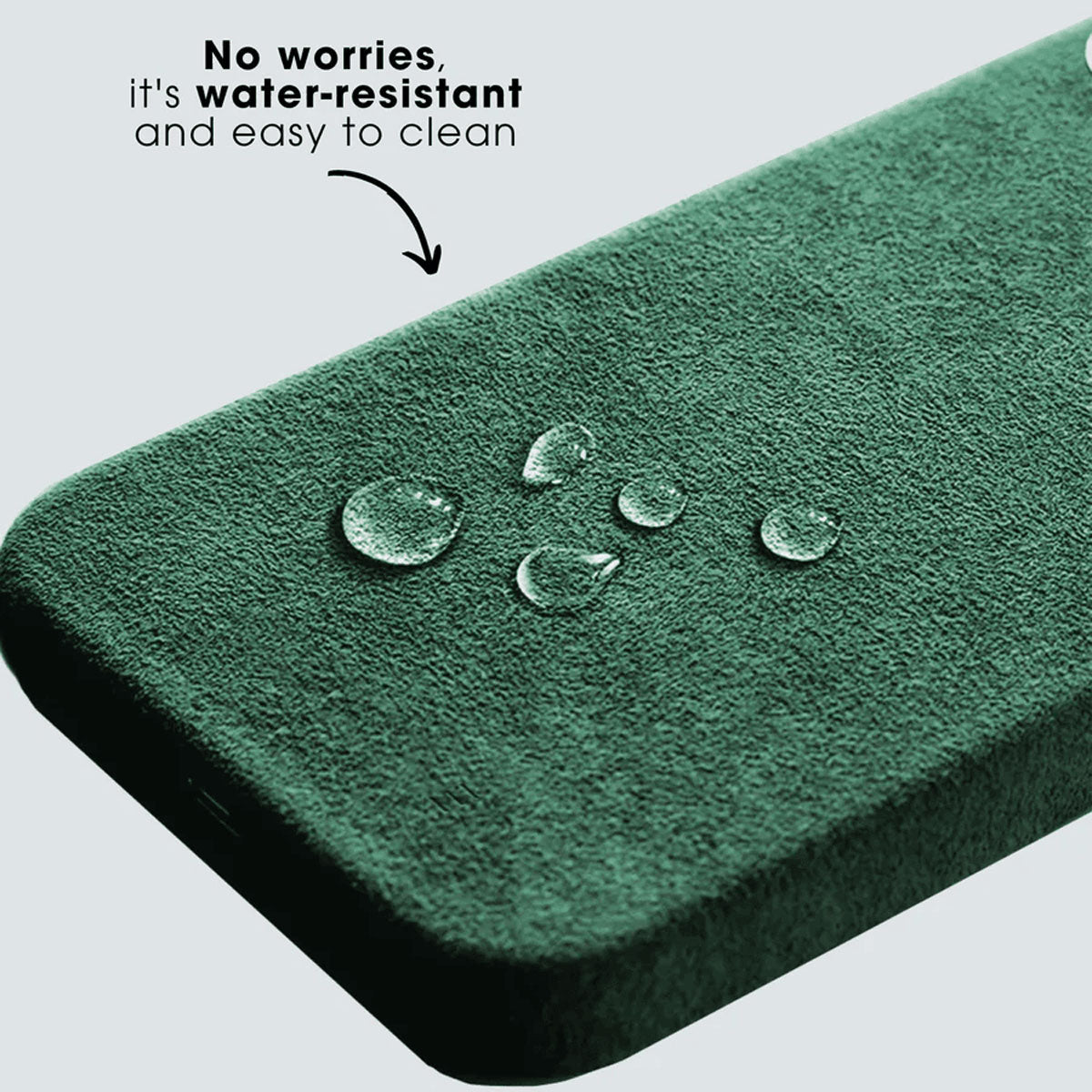 Italian Alcantara iPhone Case - Midnight Green