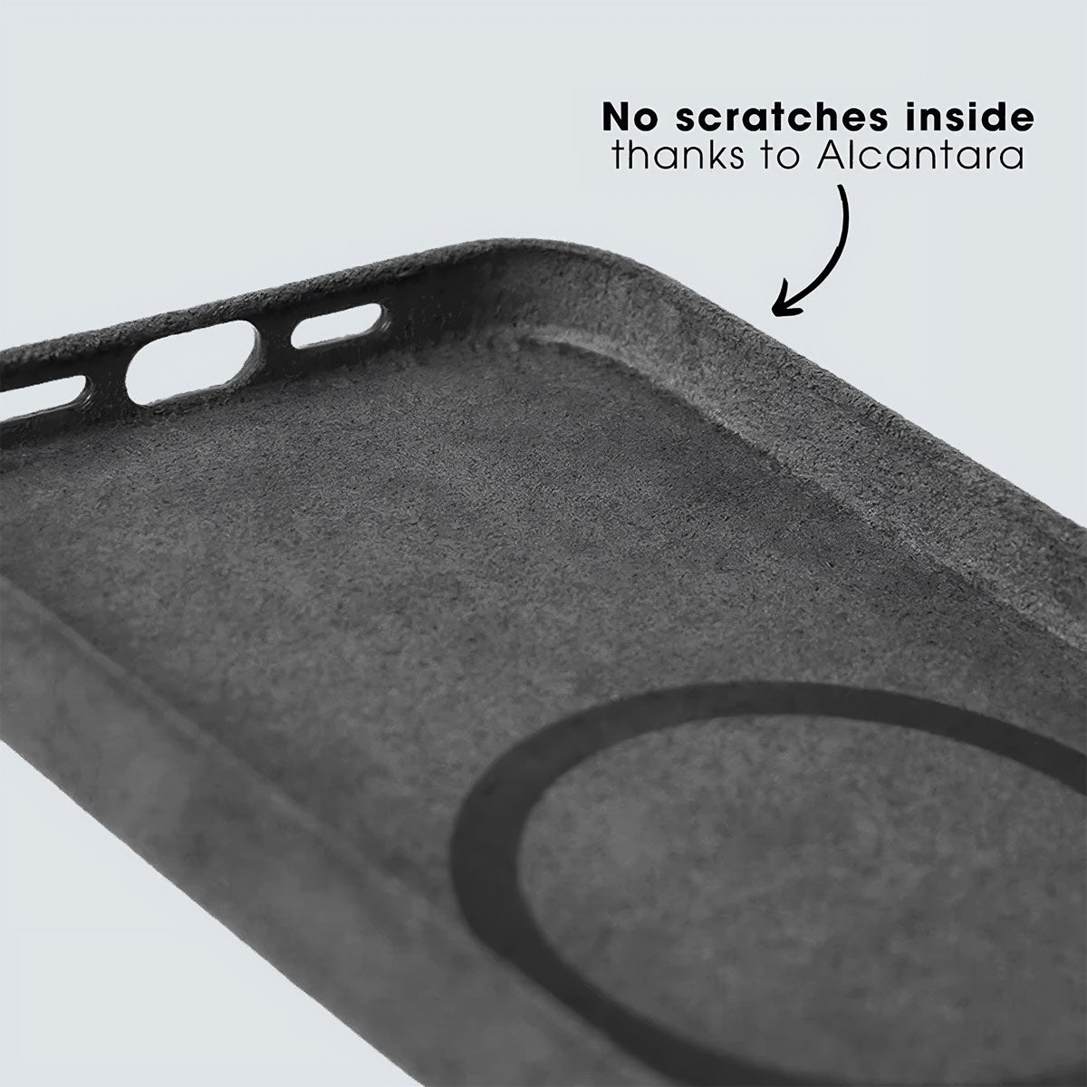 Italian Alcantara iPhone Case - Space Gray